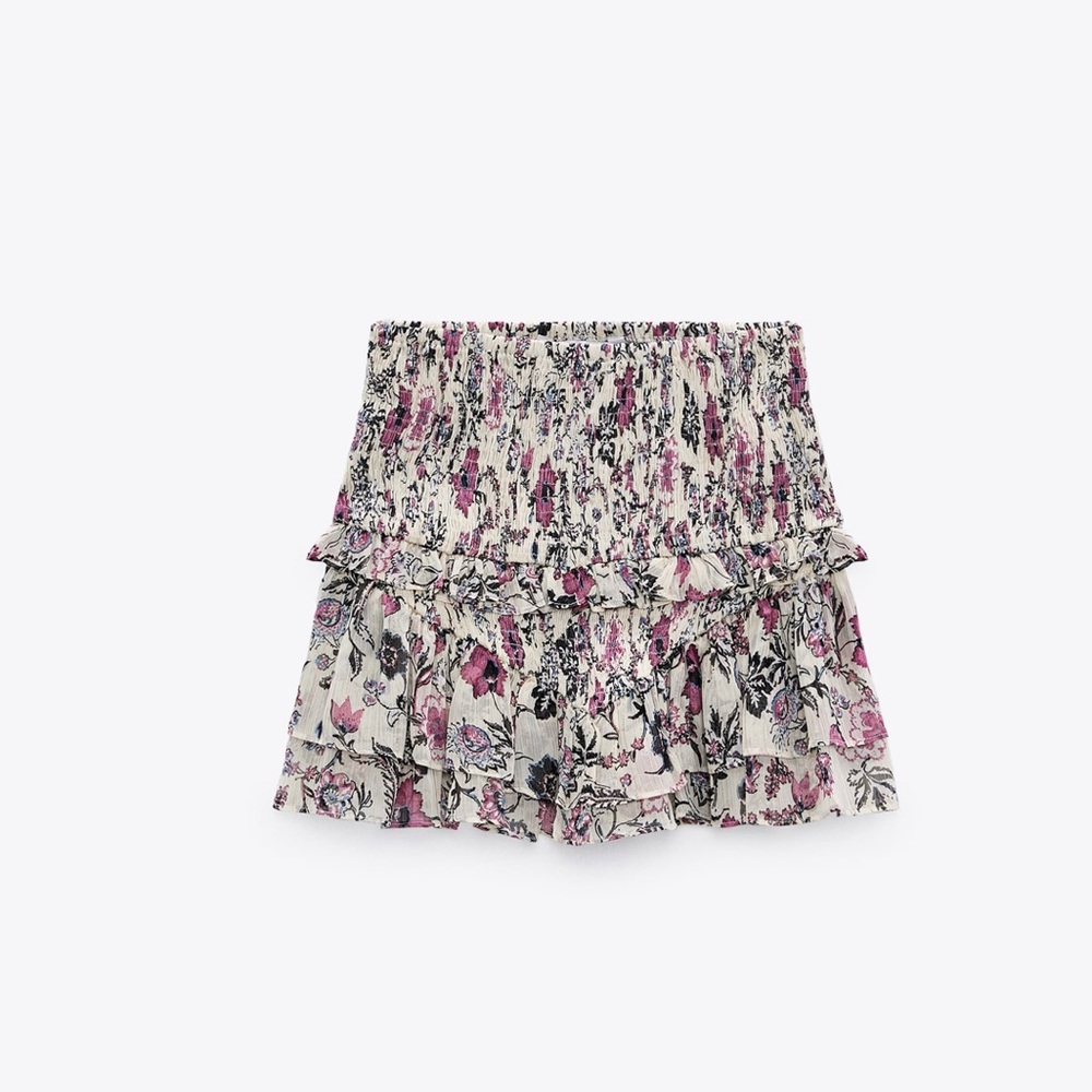 Zara Metallic printed skirt - Picture 4 of 7